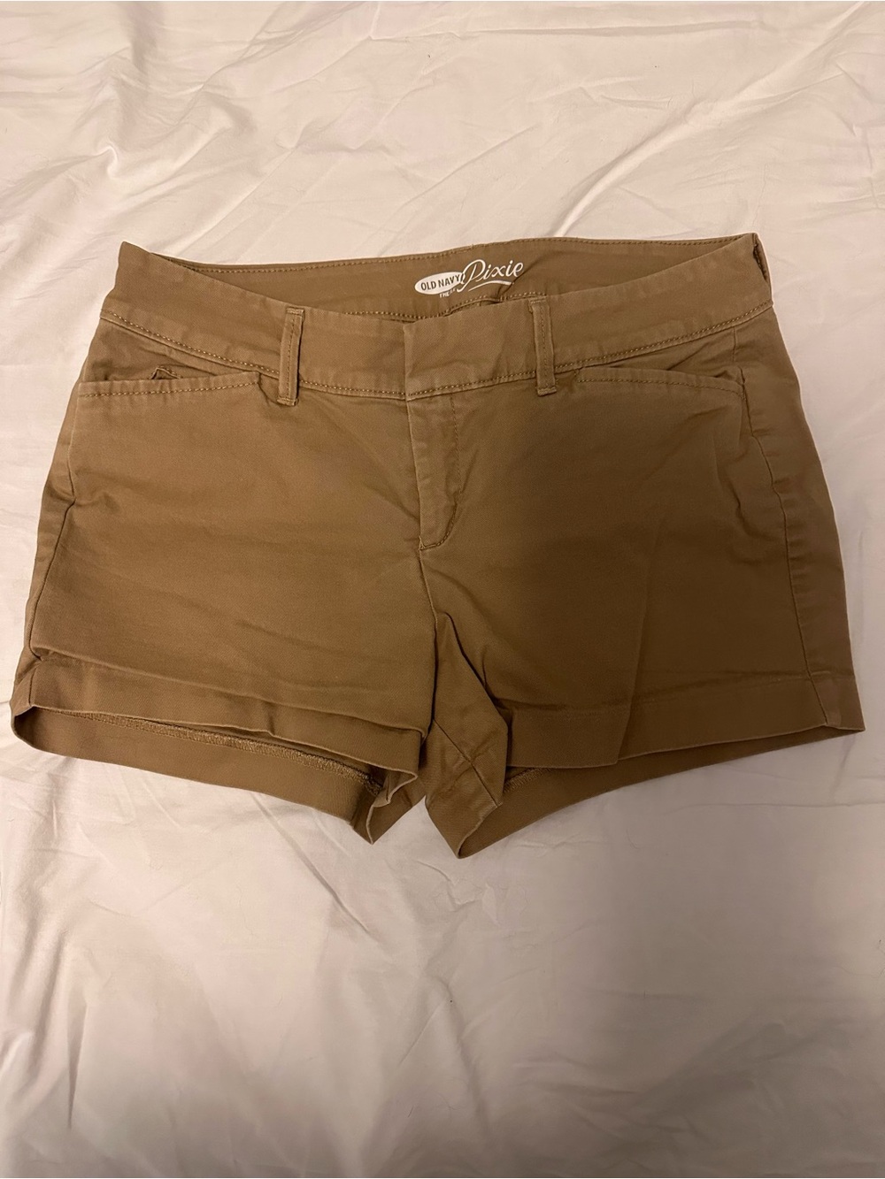 Old Navy Tan Pixie Cotton Blend Shorts